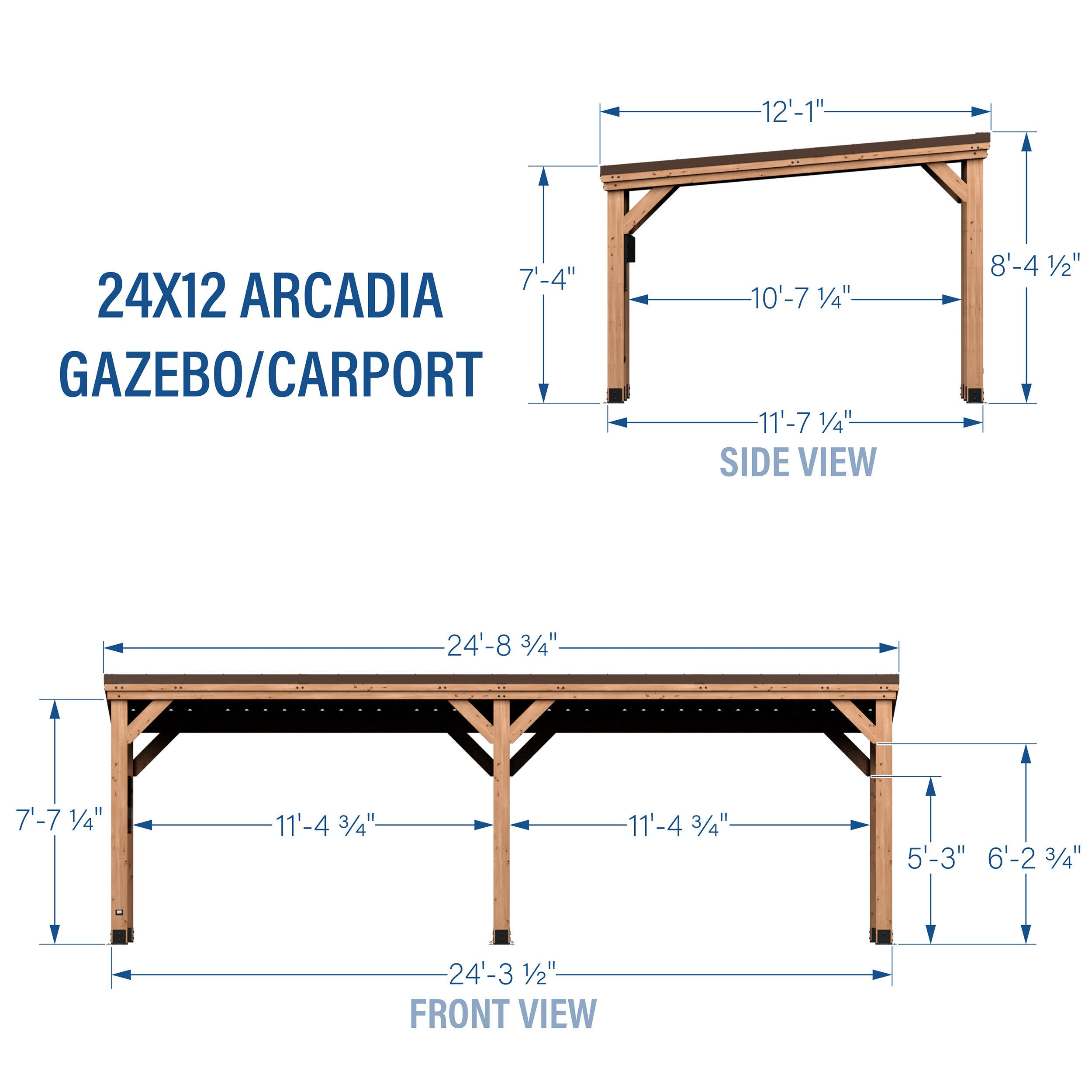 24x12 Arcadia Gazebo - Backyard Discovery