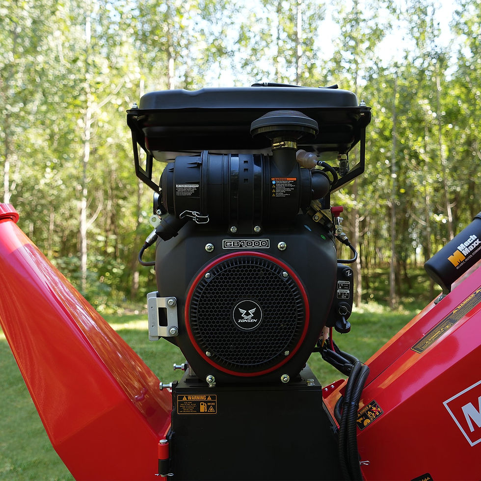 Thumbnail: 8 inch ZONSEN E-Start 1000cc 35hp Gas Powered 4 - Wheel Drum Wood Chipper with T