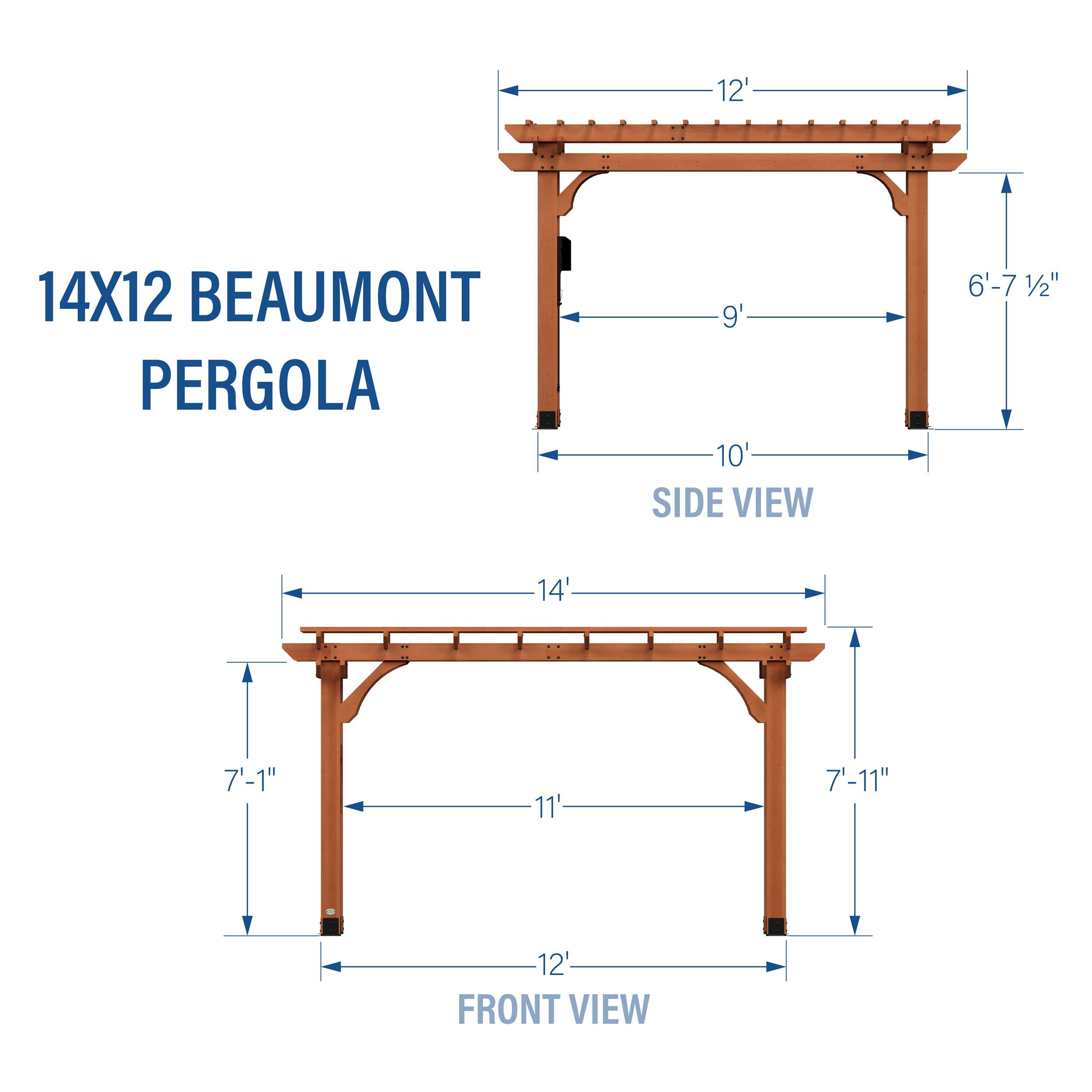14x12 Beaumont Pergola - Backyard Discovery