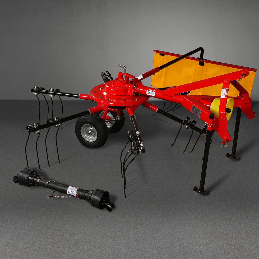 Thumbnail: 100" Mechmaxx 3-Point Hitch 6 Rotary Pull-Type Hay Rake Tedder ,  15-50Hp ,  HT1