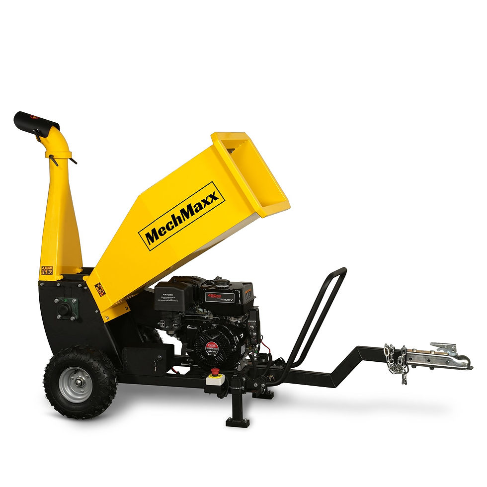 Thumbnail: 5 inch E-start DUCAR 420cc 15hp Gasoline Engine Powered Drum Wood Chipper with T
