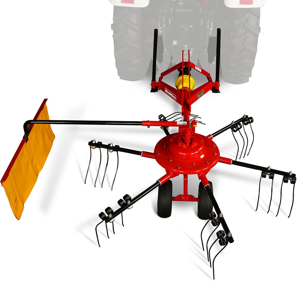 Thumbnail: 100" Mechmaxx 3-Point Hitch 6 Rotary Pull-Type Hay Rake Tedder ,  15-50Hp ,  HT1