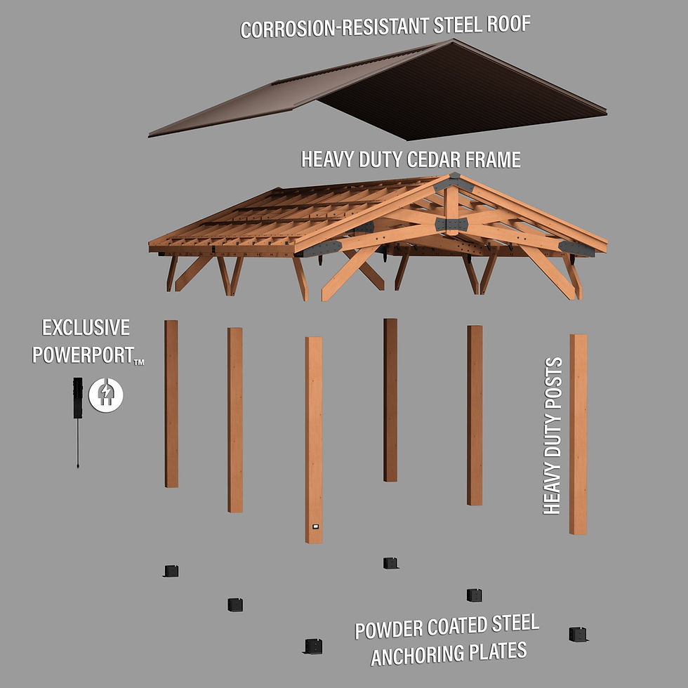 Thumbnail: 24x12 Norwood Carport/Gazebo - Backyard Discovery