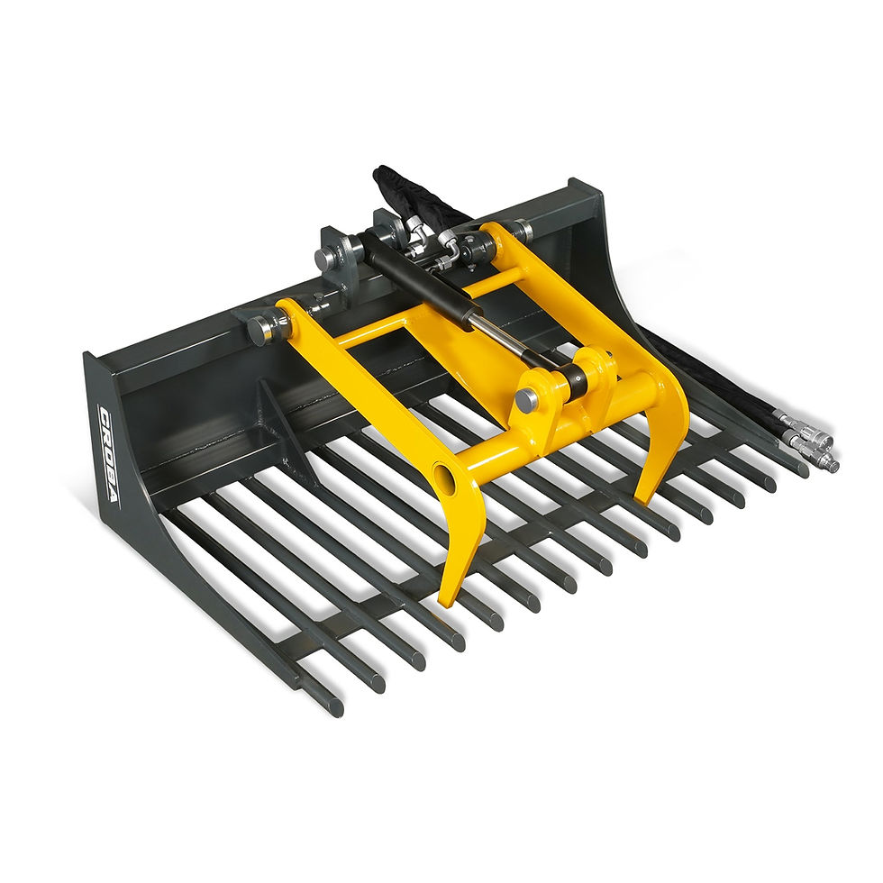 Thumbnail: 20'' Width Mini Skid Steer Rock Grapple Bucket
