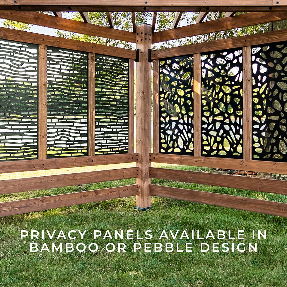 Thumbnail: Tuscany Corner Pergola with Conversation Seating - Bamboo - Backyard Discovery