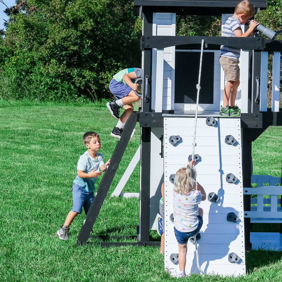Thumbnail: Canyon Creek Swing Set – White - Backyard Discovery