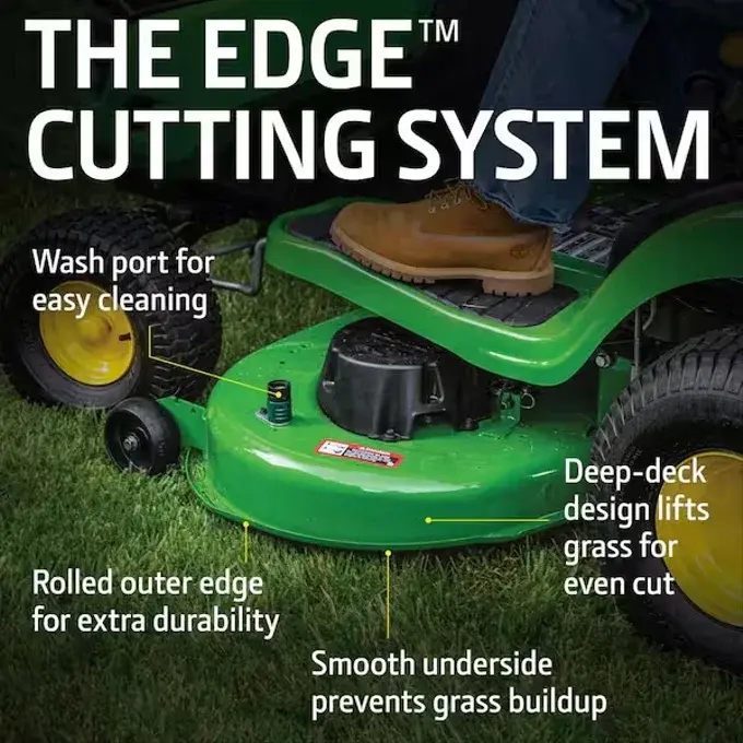 Thumbnail: S100 42 in. 17.5 HP Gas Hydrostatic Riding Lawn Mower - John Deere