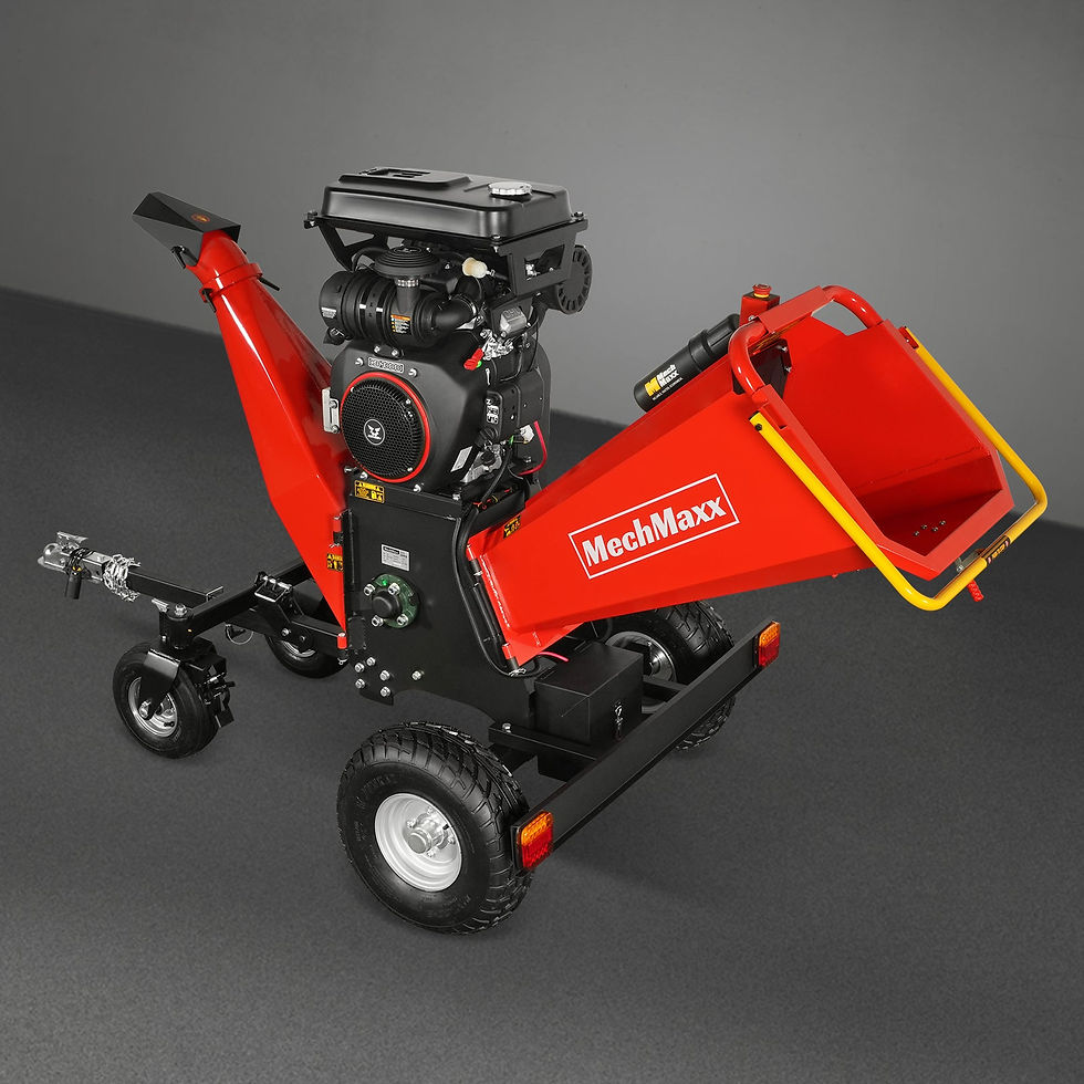 Thumbnail: 8 inch ZONSEN E-Start 1000cc 35hp Gas Powered 4 - Wheel Drum Wood Chipper with T