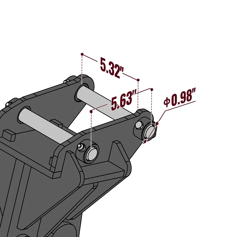 Thumbnail: Backhoe Ripper Attachment with Pins (fits 150162) - MechMaxx