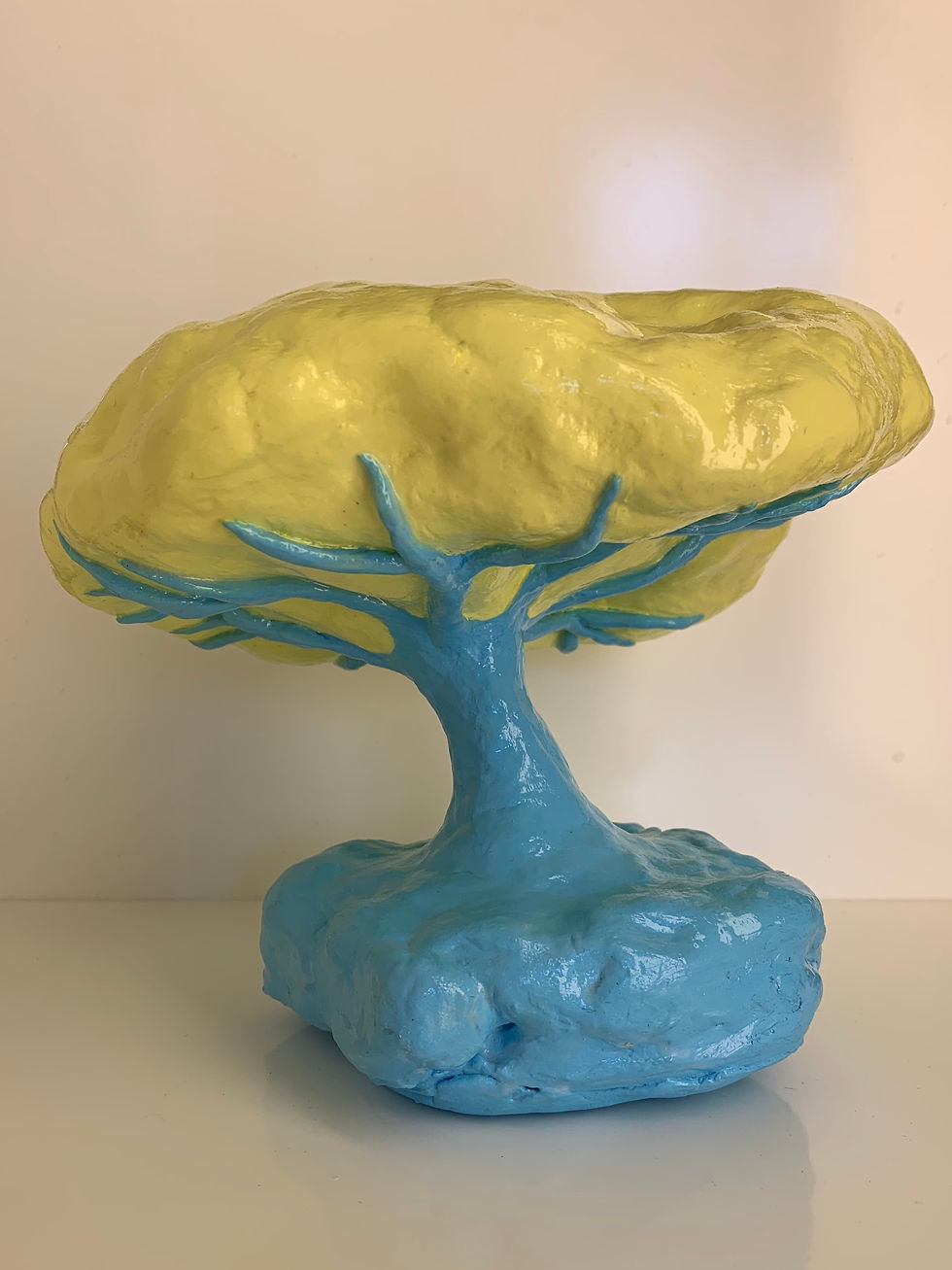 Sculpture: Blue Yellow Tree - Giuliano Tosi