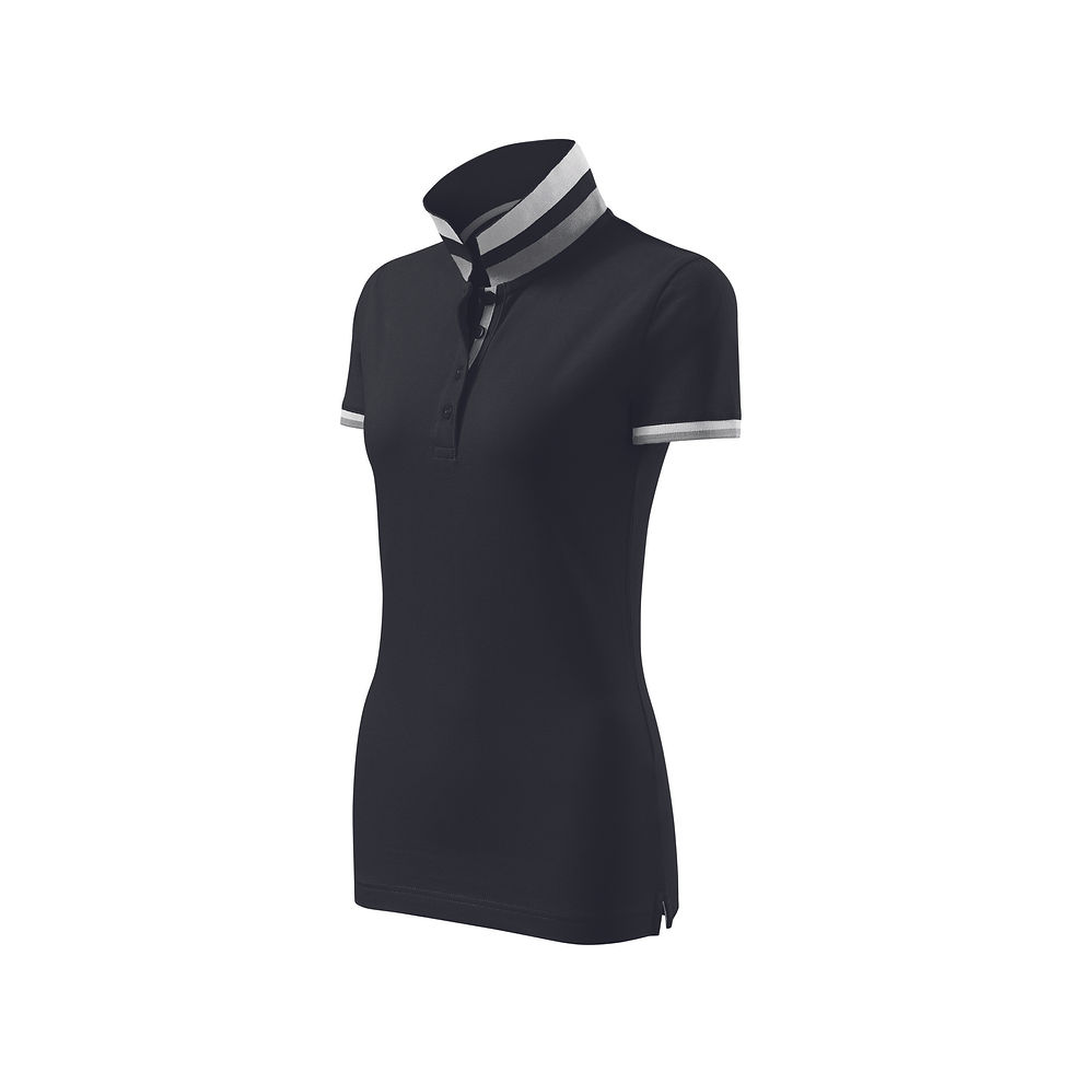 Damen COLLAR UP Polo-Shirt