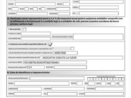Asociatia “ Casuta lui Azor “ Vrancea are incredere in VOI.