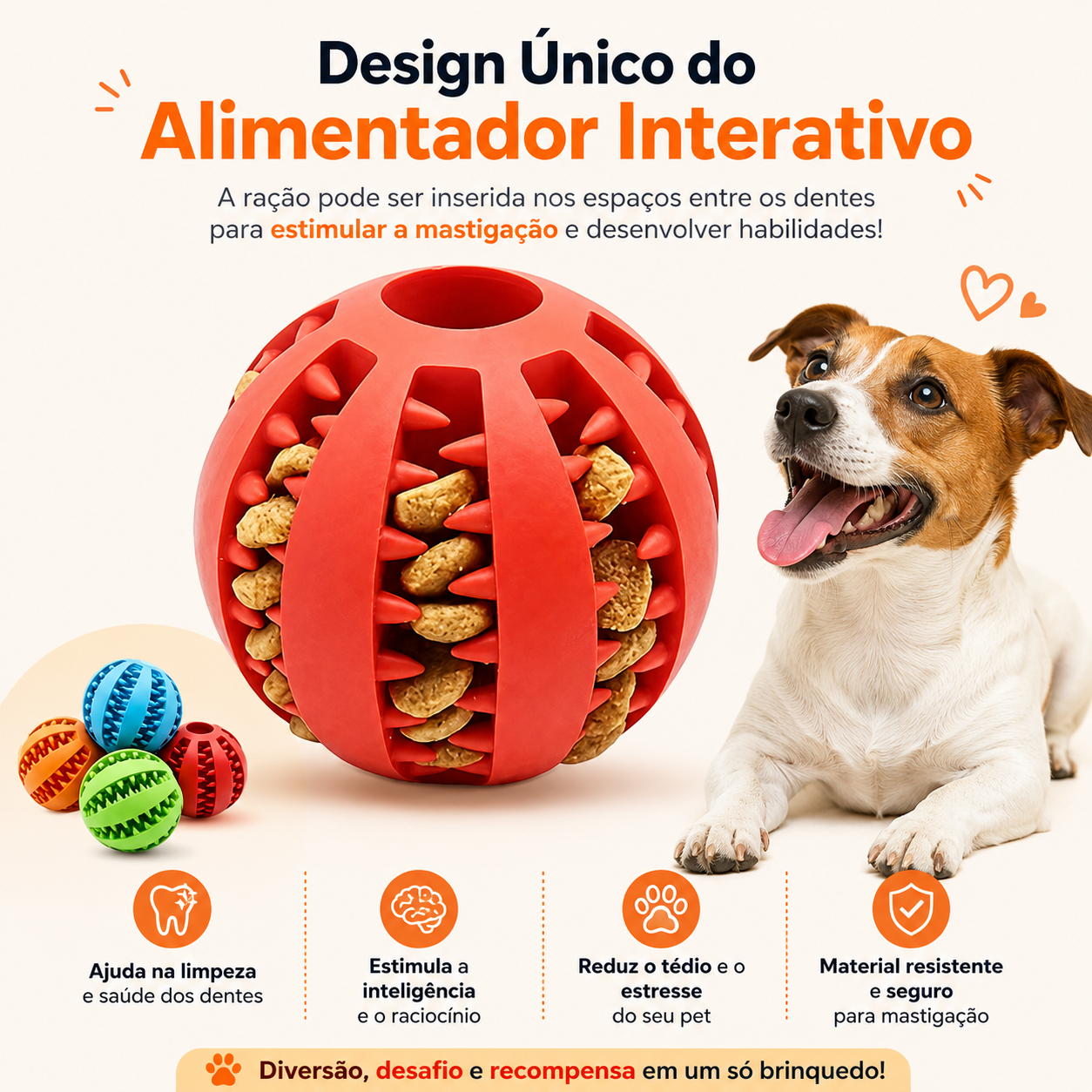 Petisco Fácil | Bola Dispenser para Cães