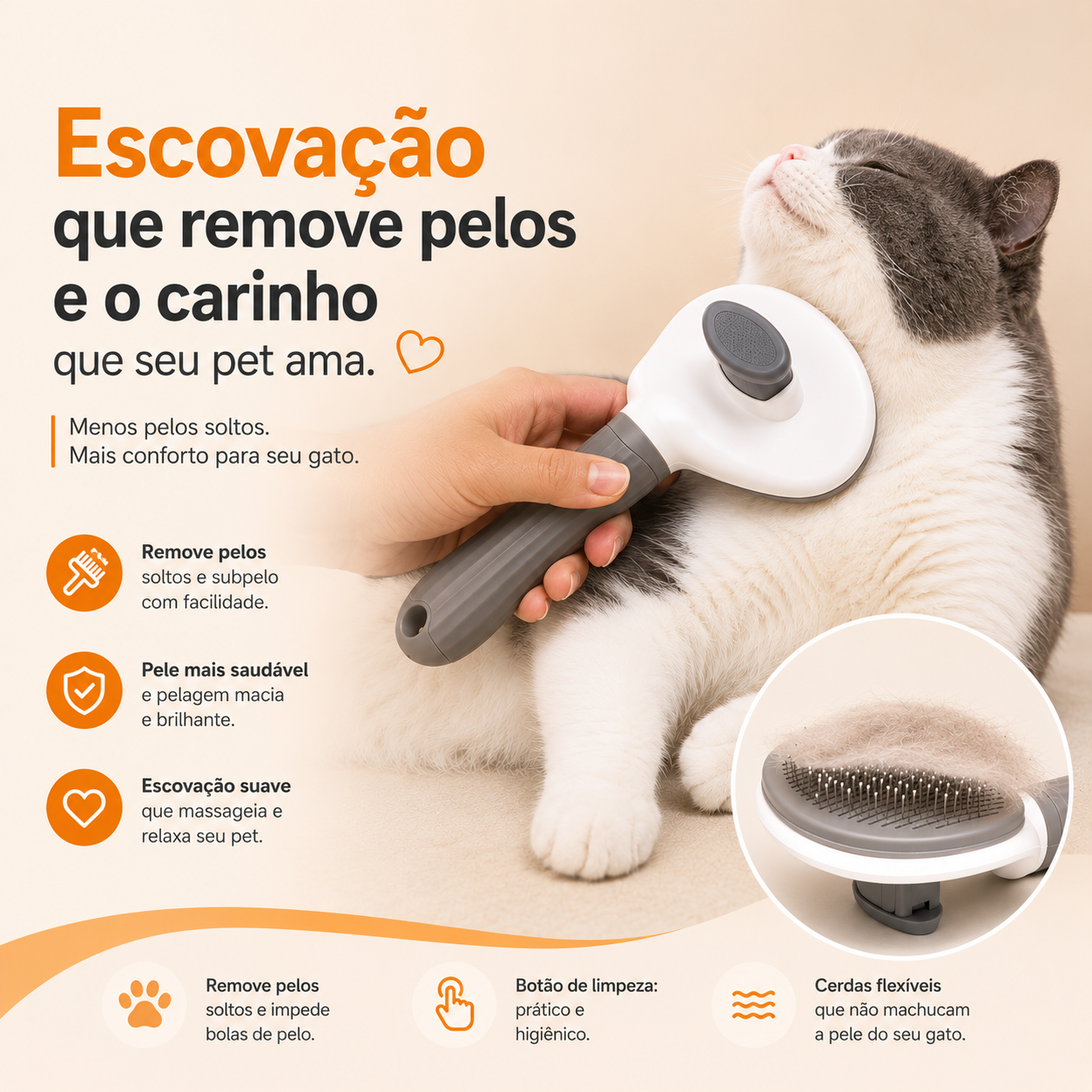 Escova Removedora de Pelos