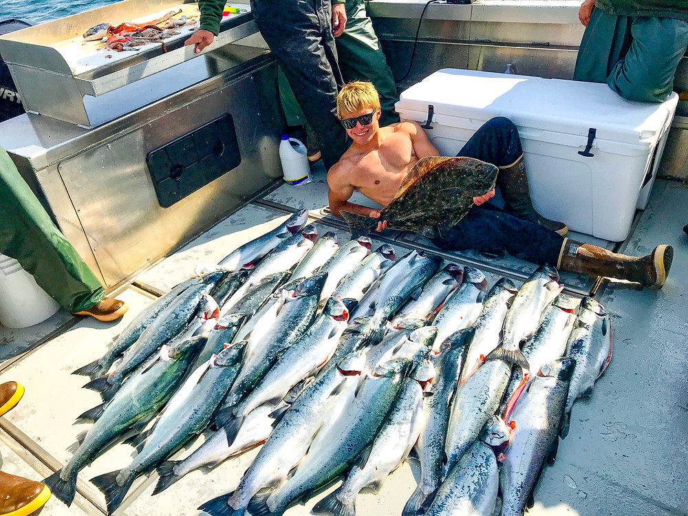 Silver salmon fishing in alaska