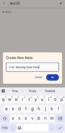 Creating Notes Preview