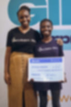 The founder and a grant winner
