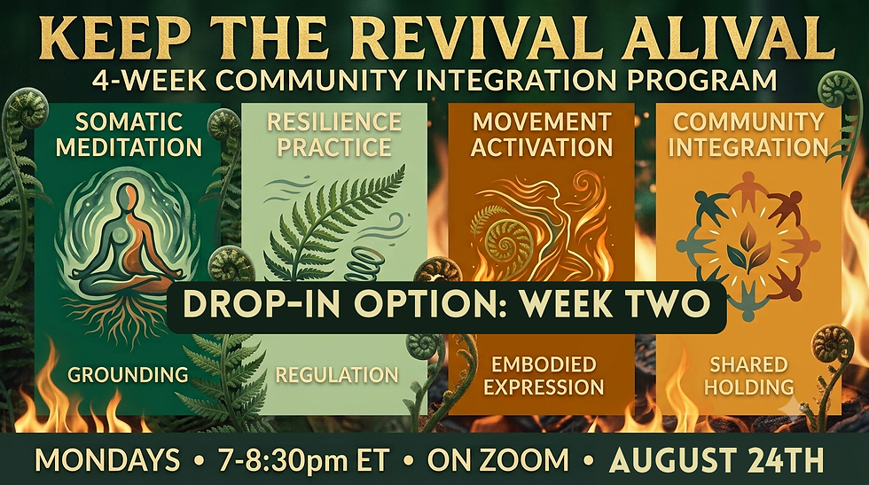 Keep the Revival Alival! Community Integration Series - Week 2 Aug 24