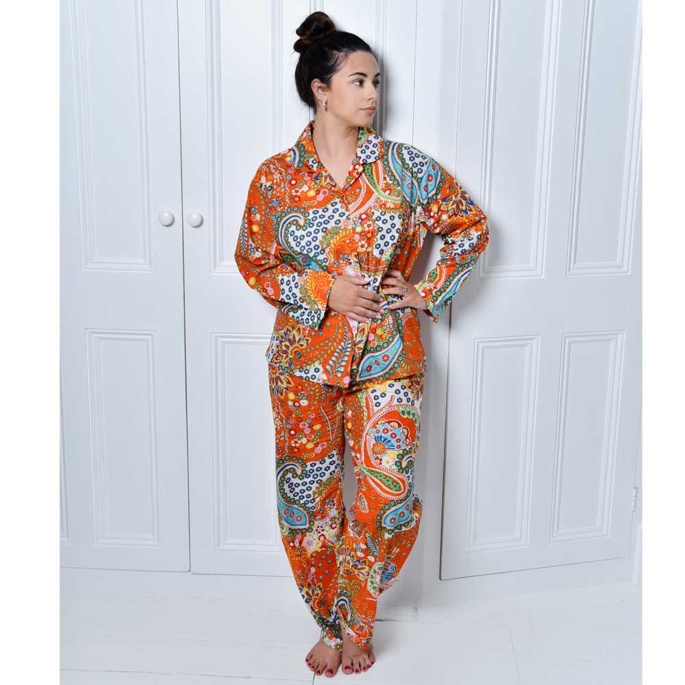 Orange Paisley Pyjamas