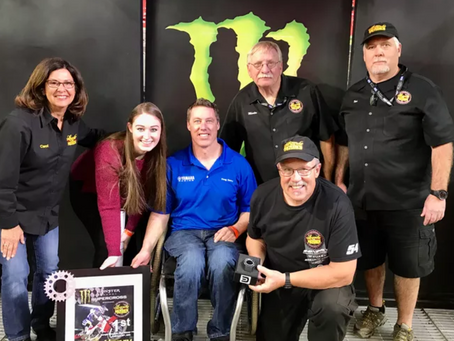 Doug Henry honored at the final Supercross at Atlanta's Georgia Dome