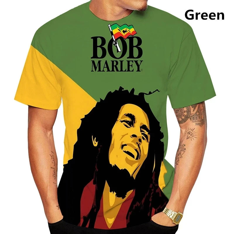 Thumbnail: Fashion Trends T-Shirt Summer Bob Marley Men 3D Printed T-Shirt Reggae Hip Hop C