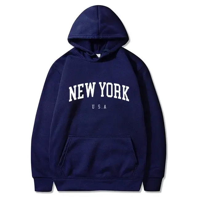 Thumbnail: Men Women New York U.S.A City Hoodies Fashion Letter Printed Graphic Sweatshirts