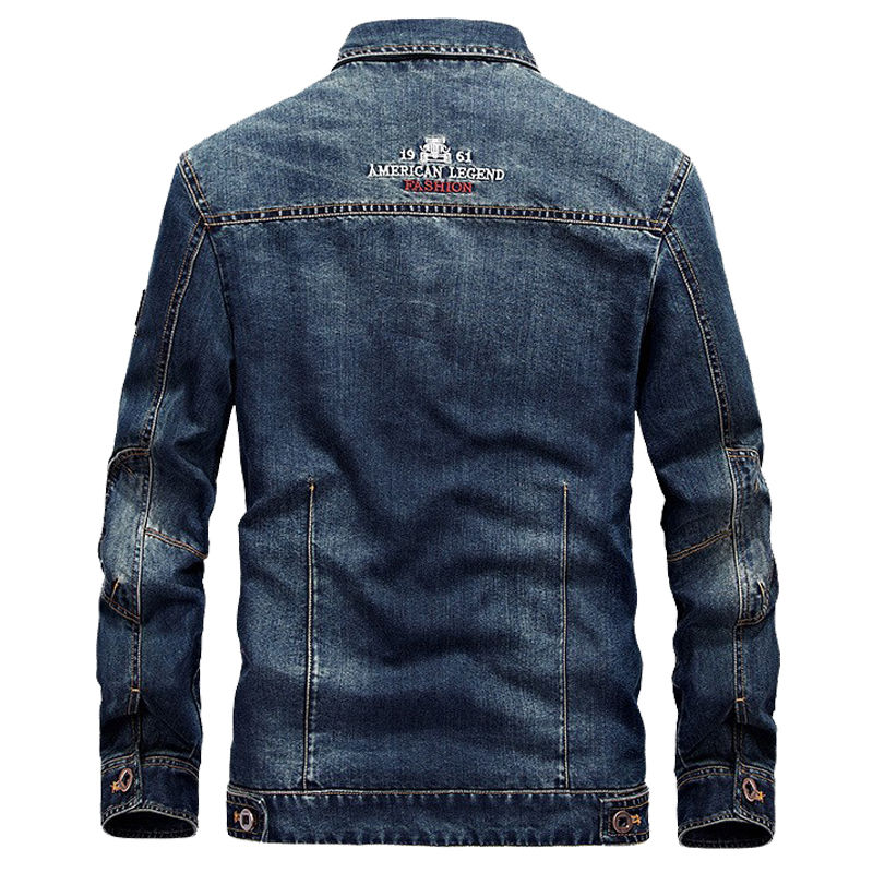 Thumbnail: Men's Spring Fashion Denim Jacket Jeans Jacket Top Quality Brand Male Winter Bom