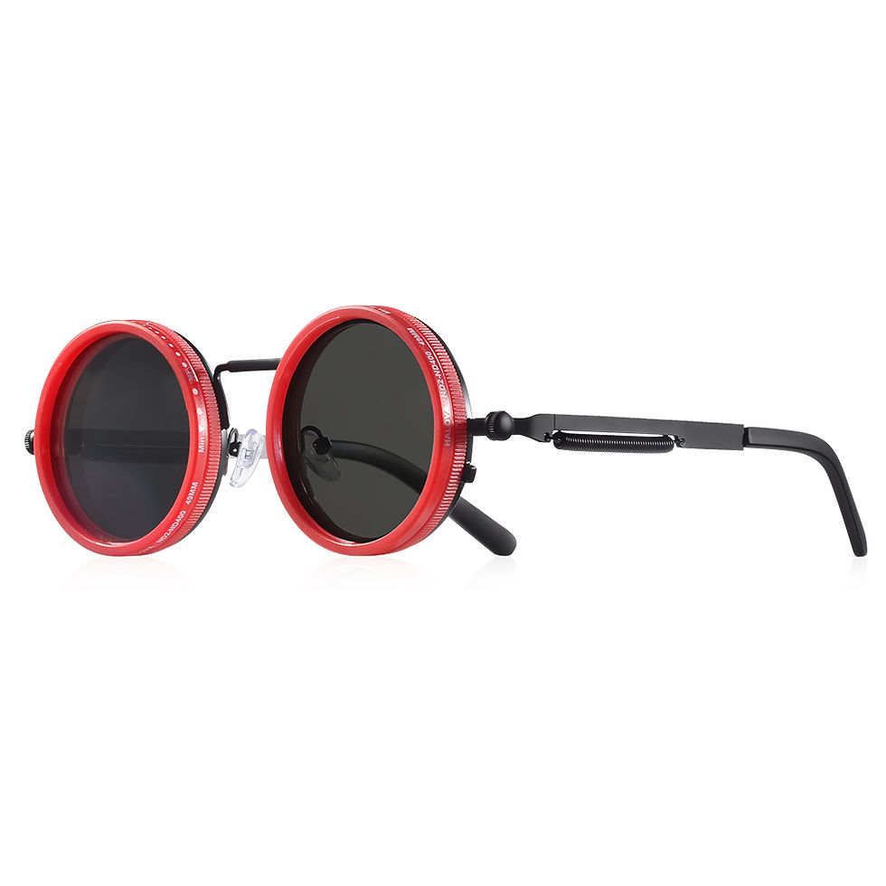 Thumbnail: CRIXALIS Polarized Round Sunglasses ND9 Adjustable Dimming Men Women Retro Punk 