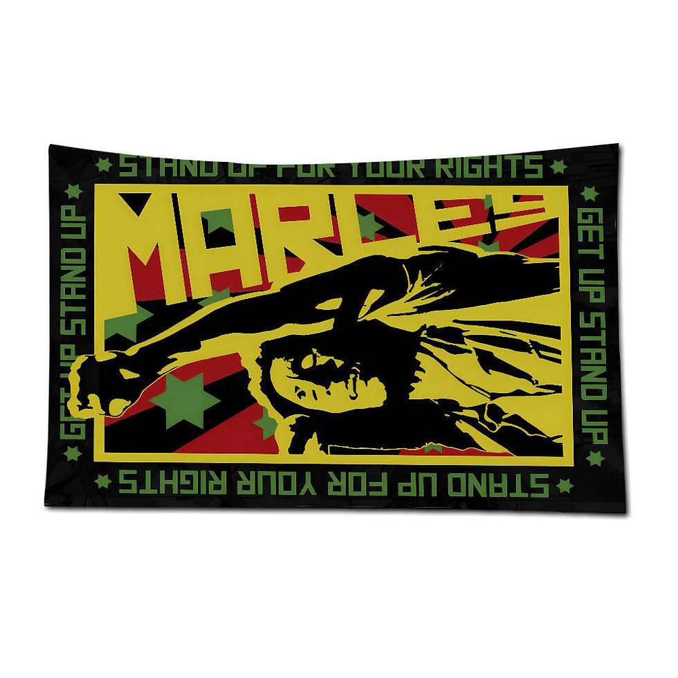Thumbnail: Bob Marley Reggae Music Jamaican Style Flag Banner Tapestry Outdoor Decors Garag