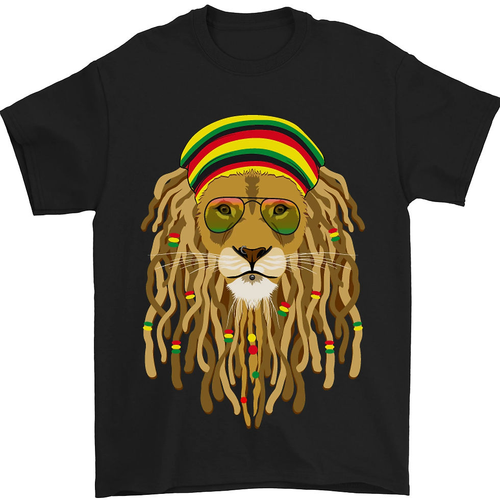 Thumbnail: Dreadlock Rasta Lion Mens T-Shirt Summer Tracksuit Harajuku Pullovers O-neck Sho