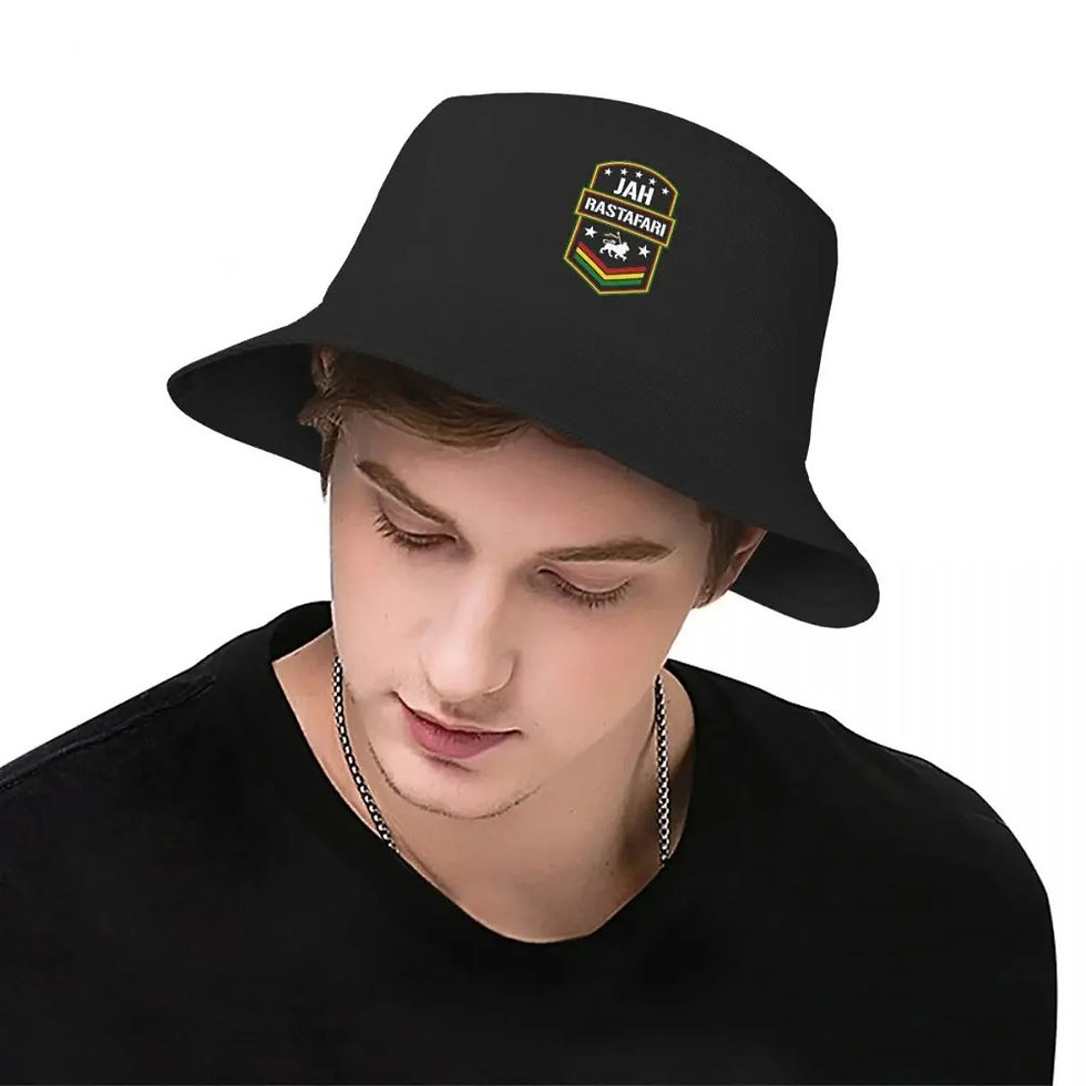 Thumbnail: Women Men Bucket Hat Jah Rastafari Rasta Lion Of Judah Accessories Bob Hats Summ