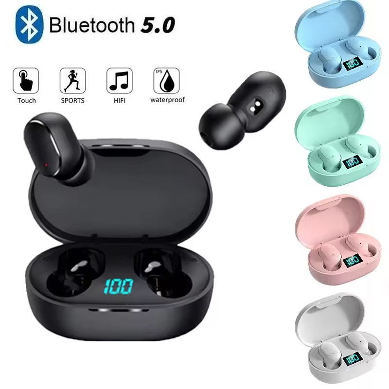 fone bluetooth e65 com estojo de carregamento