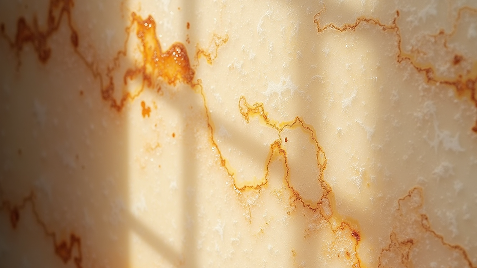Close-up view of a backlit onyx stone wall panel showcasing its translucent patterns