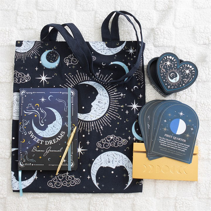 Thumbnail: Set of 8 Moon Phase Cards with Wooden Stand