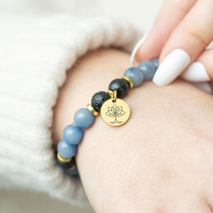 Thumbnail: Inner Peace Blue Aventurine Crystal Essential Oil Bracelet