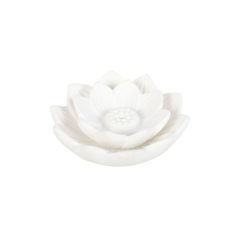 Thumbnail: White Lotus Flower Incense Stick Holder