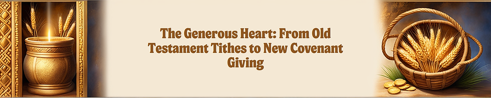The Generous Heart: From Old Testament Tithes to New Covenant Giving 