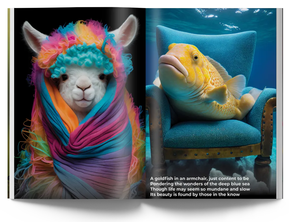 Llama and Fish Friends