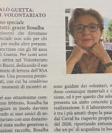 Rosalba Calò Guetta: auguri dal volontariato