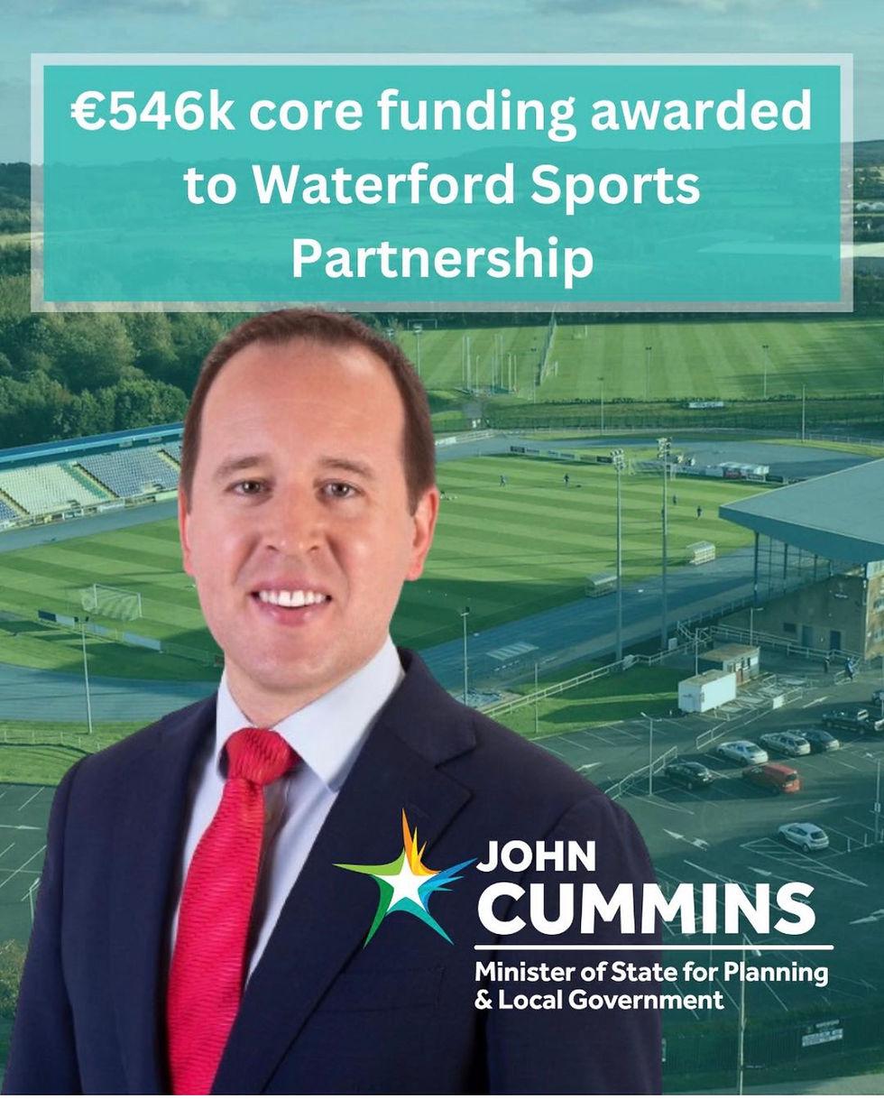 Record €546k core funding awarded to Waterford Sports Partnership