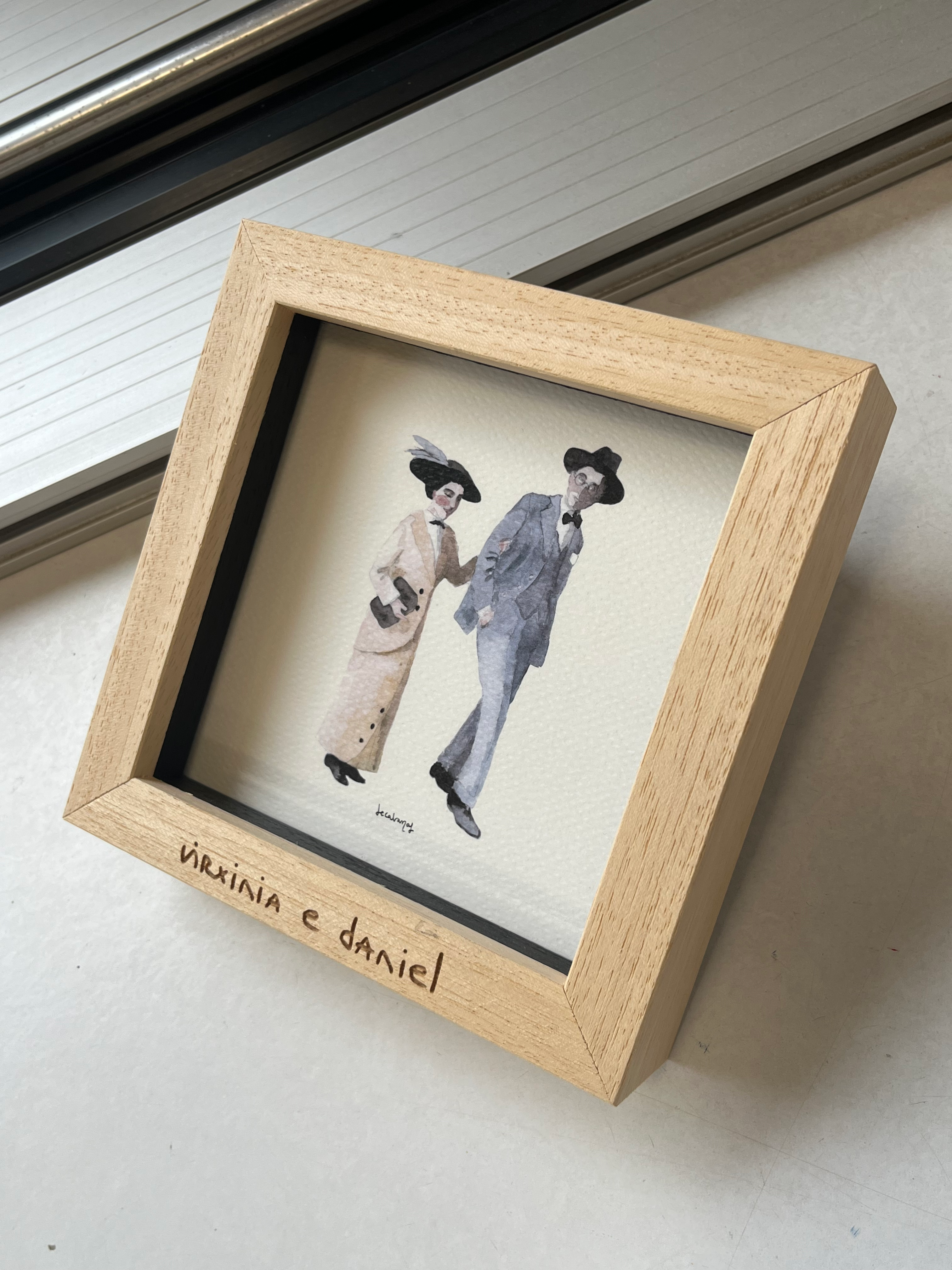 Virxinia e Daniel, por Rosa de Cabanas.