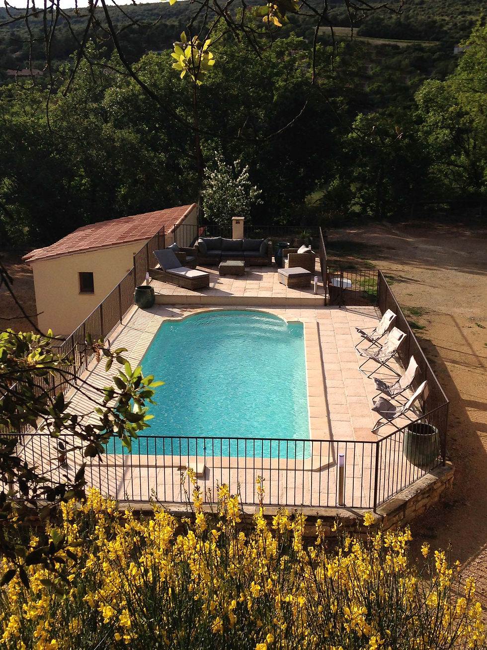 La piscine et la terrasse d'été