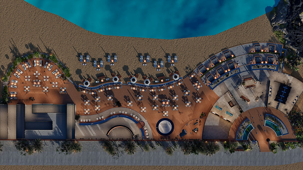 HOTEL BEACH CLUB 3D DESIGN, ARCHITECTURAL VISUALIZATION
