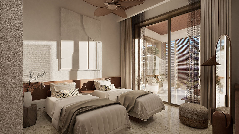 HOTEL ROOM  3D DESIGN, ARCHITECTURAL VISUALIZATION