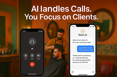 AI Handling call and texts for salon business
