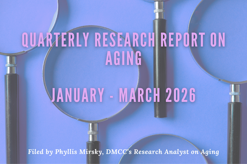 Quarterly Report on Aging Research: New research about caregiving, social connection, and healthy aging
