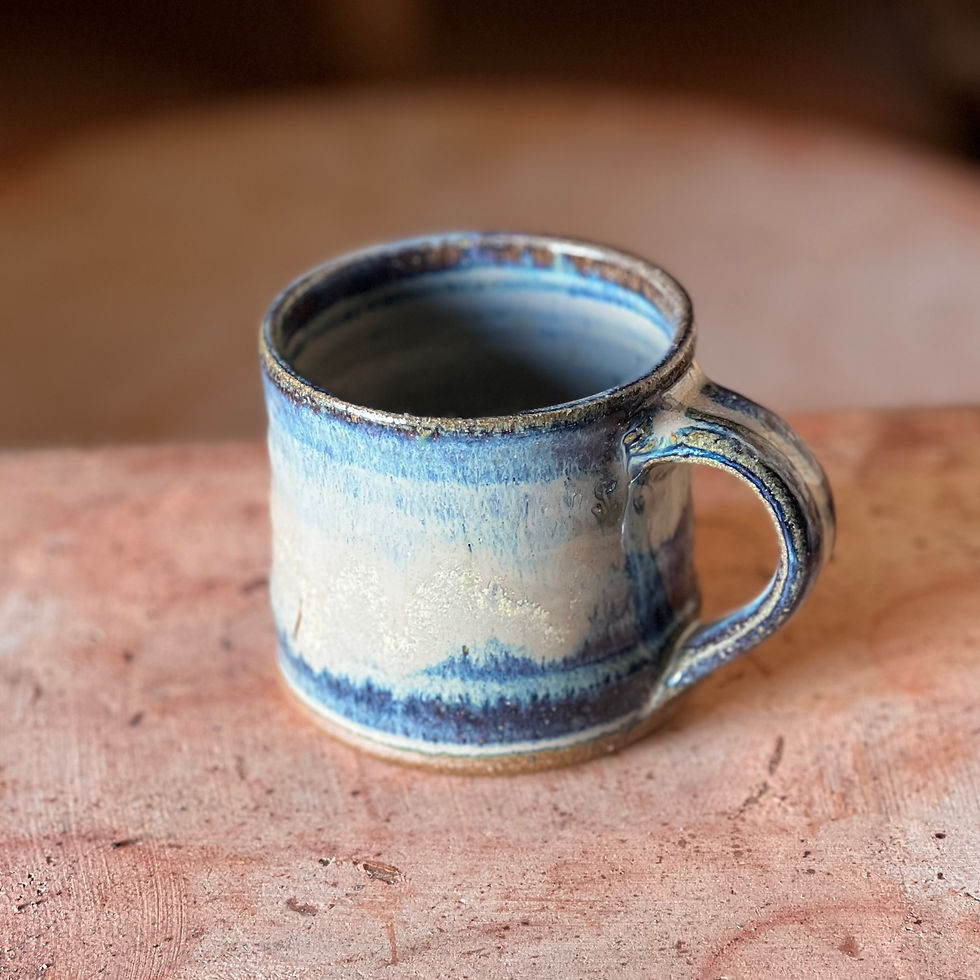 Chun glazed stoneware coffee mug