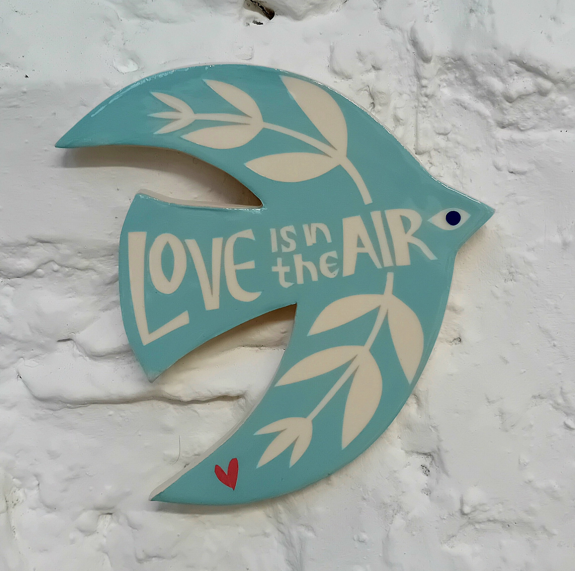 Love is in the Air bird wall plaque 