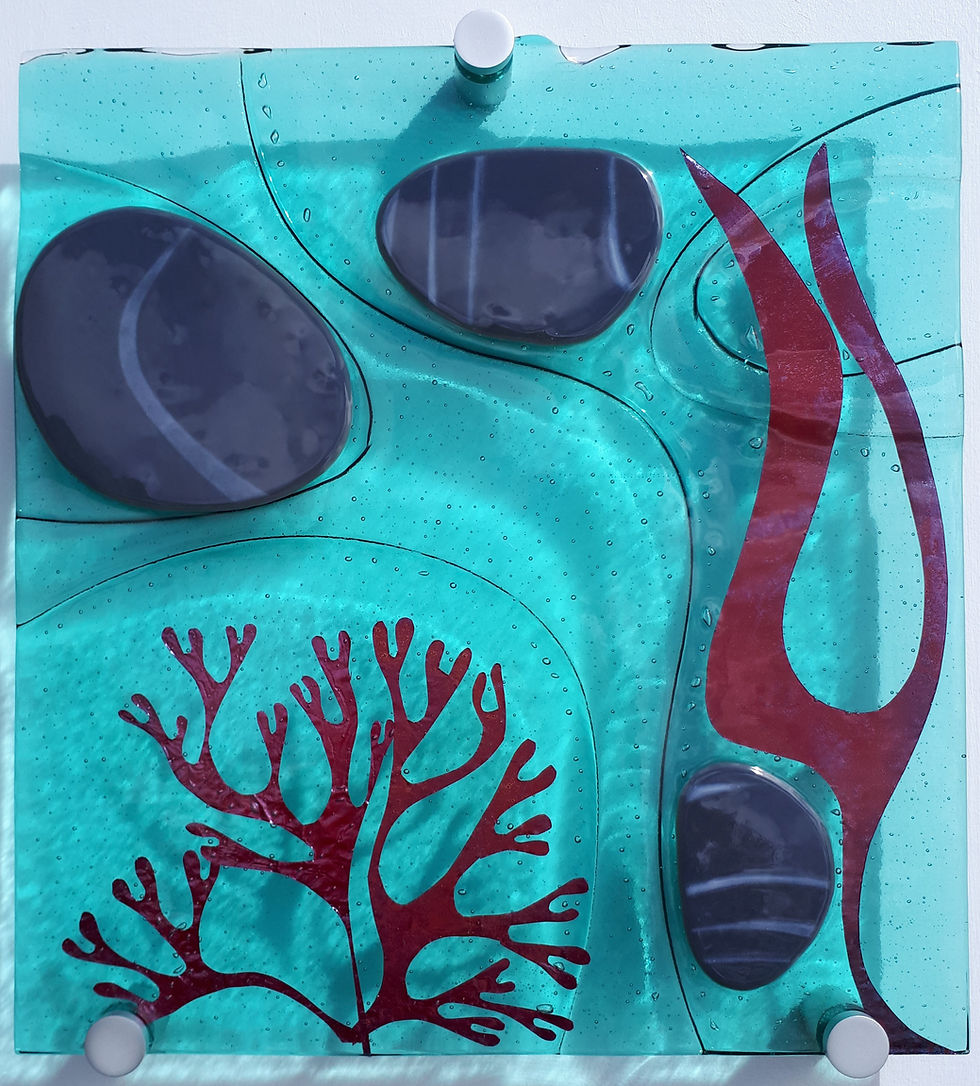 Fused glass panel by Alice Gare