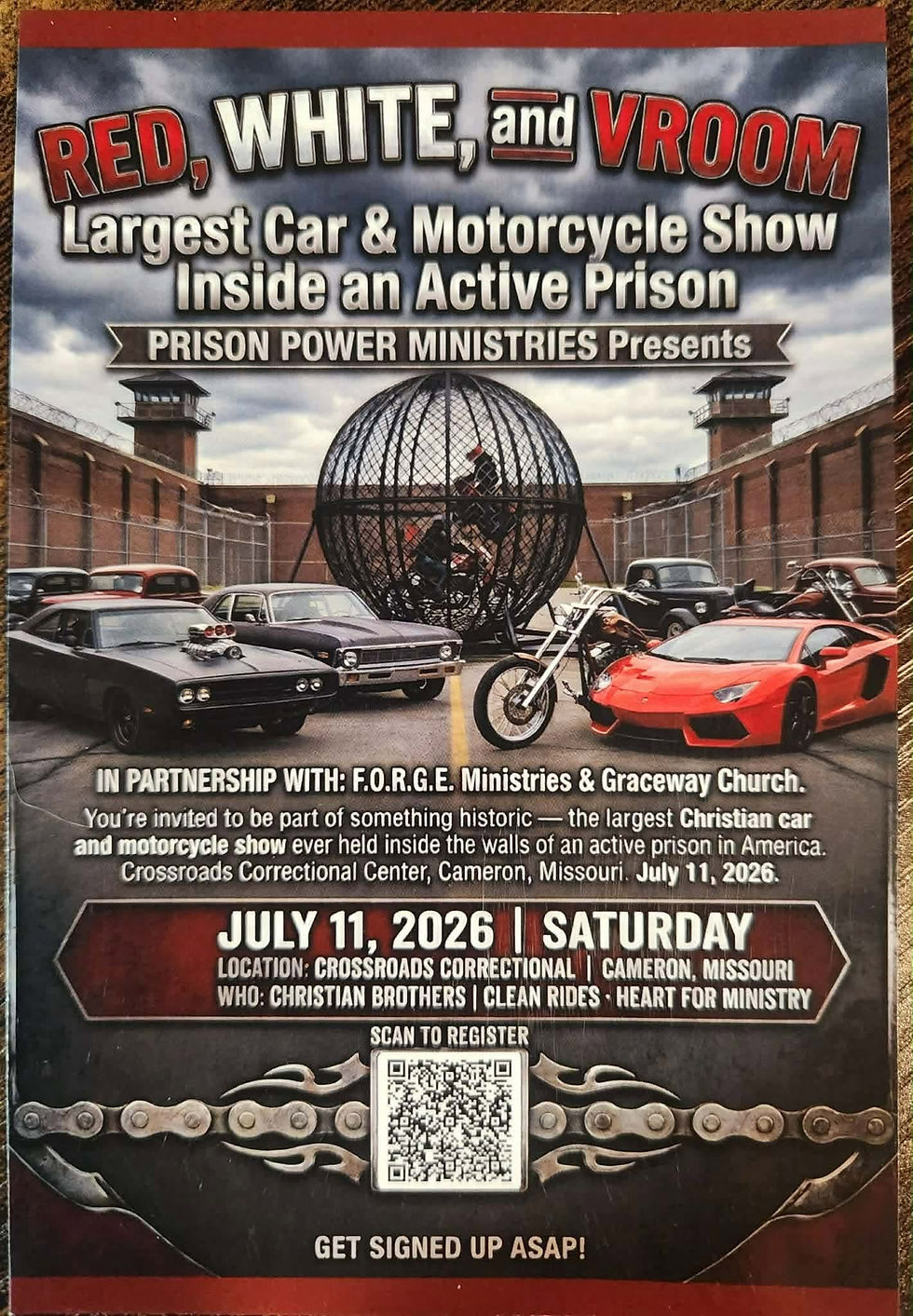 Red, White, and Vroom -- Prison Ministry